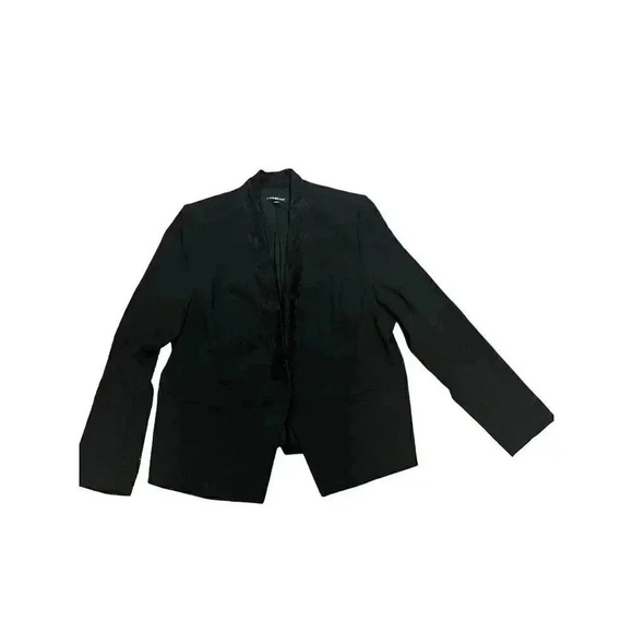 Lane Bryant Jackets & Blazers - Lane Bryant One Button Tailored Stretch Blazer Black Lace Trim Size 18 NWT
